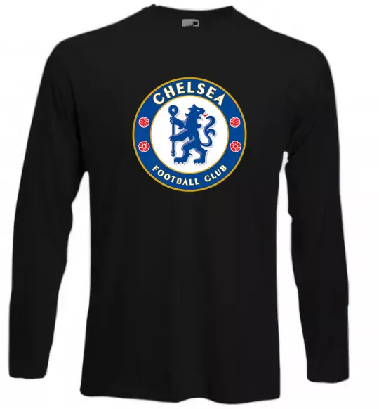 Лонгслів Chelsea FC logo Чорний фото