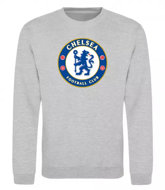 Світшот Chelsea FC logo Сірий меланж фото