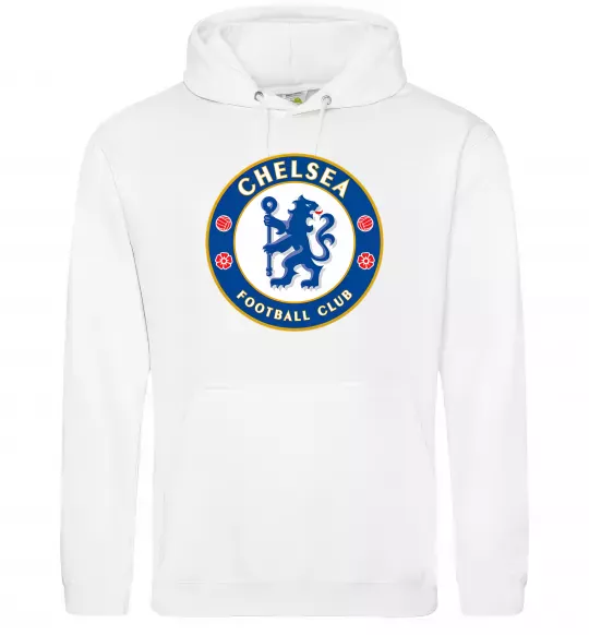 Женская толстовка (худи) Chelsea FC logo Белый фото