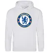 Женская толстовка (худи) Chelsea FC logo Серый меланж Женская толстовка (худи) Chelsea FC logo Серый меланж фото
