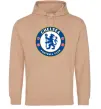 Женская толстовка (худи) Chelsea FC logo Песочный Женская толстовка (худи) Chelsea FC logo Песочный фото