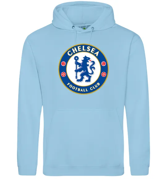 Жіноча толстовка (худі) Chelsea FC logo Блакитний фото