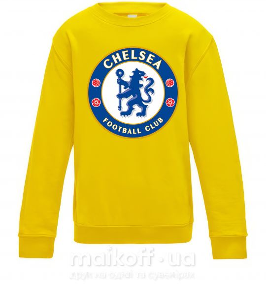 Детский Свитшот Chelsea FC logo Солнечно желтый фото