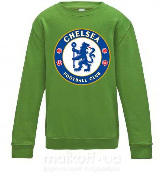 Детский Свитшот Chelsea FC logo Лаймовый фото
