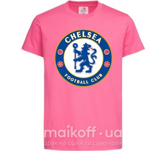 Дитяча футболка Chelsea FC logo Яскраво-рожевий фото