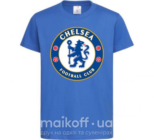 Дитяча футболка Chelsea FC logo Яскраво-синій фото