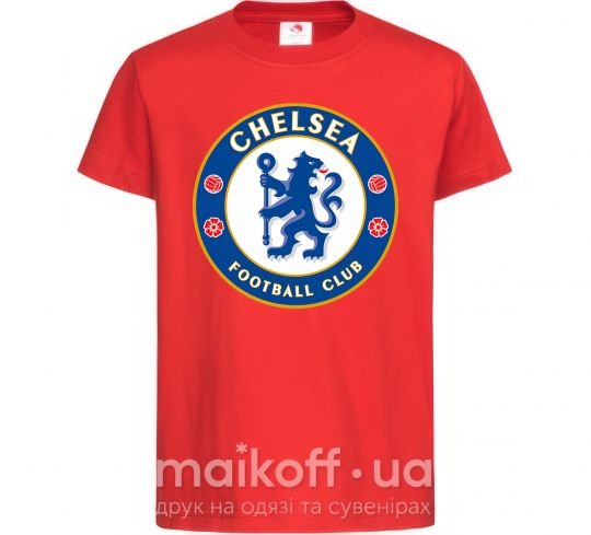 Детская футболка Chelsea FC logo Красный фото