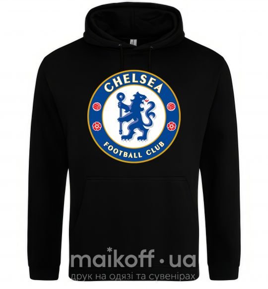 Чоловіча толстовка (худі) Chelsea FC logo Чорний фото