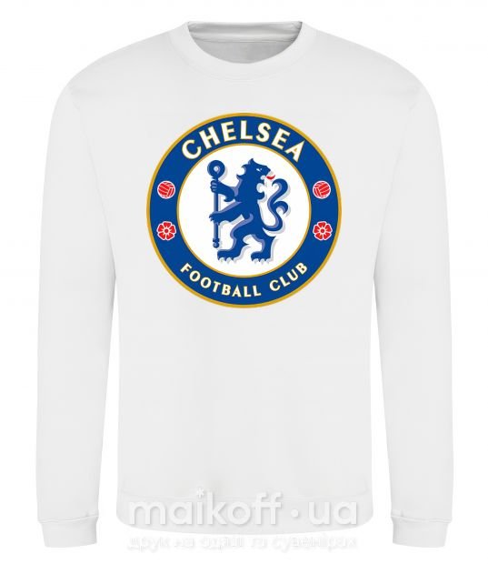 Світшот Chelsea FC logo Білий фото