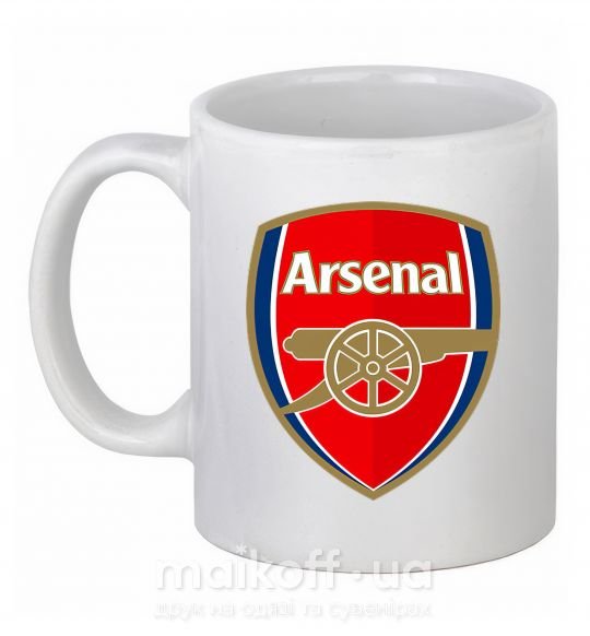 Чашка керамическая Arsenal logo Белый фото
