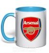 Чашка з кольоровою ручкою Arsenal logo Блакитний фото