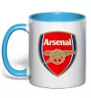 Чашка с цветной ручкой Arsenal logo Голубой Чашка с цветной ручкой Arsenal logo Голубой фото