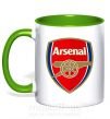 Чашка з кольоровою ручкою Arsenal logo Зелений фото