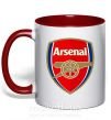 Чашка з кольоровою ручкою Arsenal logo Червоний фото