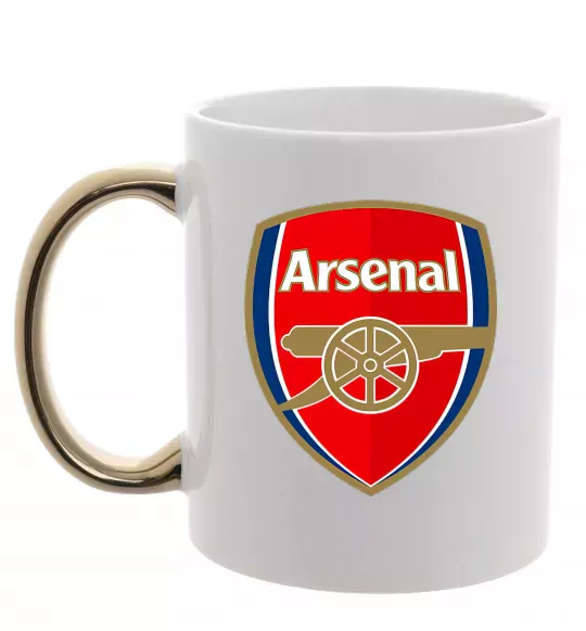 Чашка с цветной ручкой Arsenal logo Золото фото