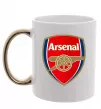 Чашка с цветной ручкой Arsenal logo Золото Чашка с цветной ручкой Arsenal logo Золото фото