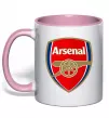 Чашка с цветной ручкой Arsenal logo Нежно розовый Чашка с цветной ручкой Arsenal logo Нежно розовый фото