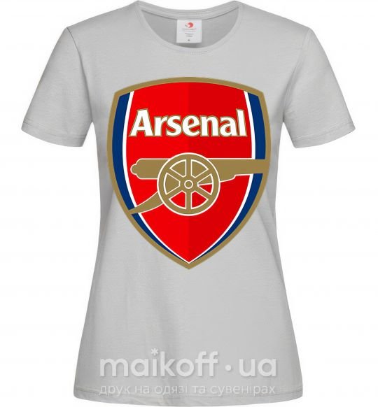 Женская футболка Arsenal logo Серый фото