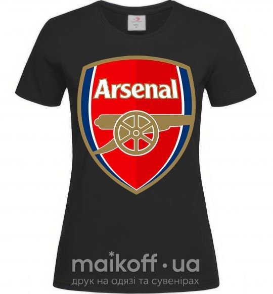 Женская футболка Arsenal logo Черный фото