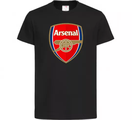 Дитяча футболка Arsenal logo Чорний фото