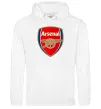 Чоловіча толстовка (худі) Arsenal logo Білий фото