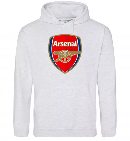 Чоловіча толстовка (худі) Arsenal logo Сірий меланж фото