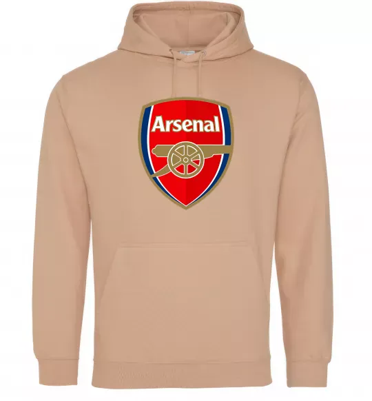 Чоловіча толстовка (худі) Arsenal logo Пісочний фото