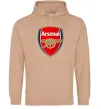 Чоловіча толстовка (худі) Arsenal logo Пісочний фото