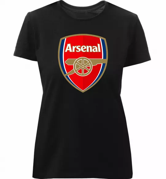 Женская премиум футболка Arsenal logo Черный фото