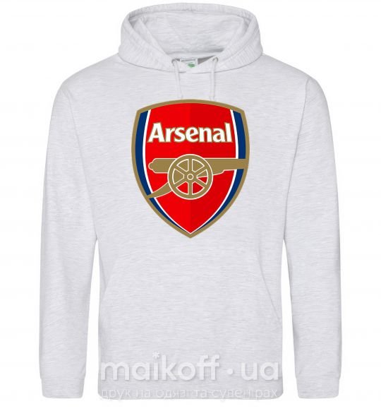 Мужская толстовка (худи) Arsenal logo Серый меланж фото