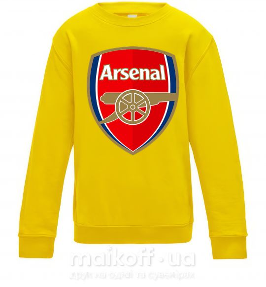 Детский Свитшот Arsenal logo Солнечно желтый фото