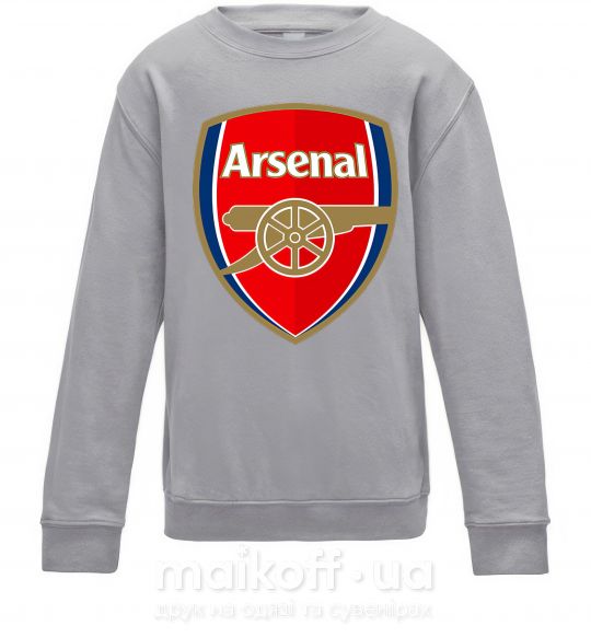 Детский Свитшот Arsenal logo Серый меланж фото