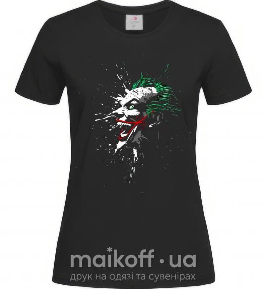Женская футболка Joker splash Черный фото