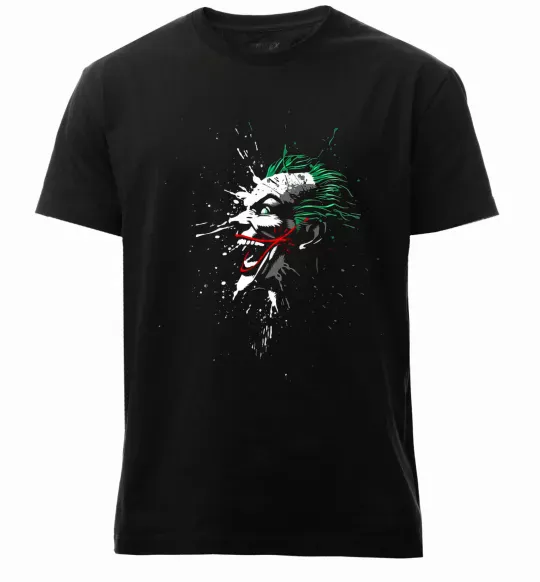 Мужская премиум футболка Joker splash Черный фото