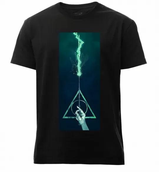 Чоловіча преміум футболка Бузинна паличка Чорний фото