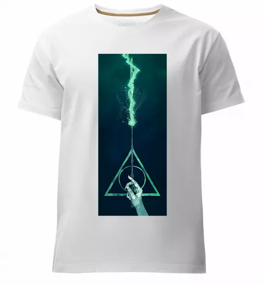 Чоловіча преміум футболка Бузинна паличка Білий фото