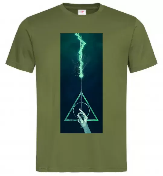 Мужская футболка Бузинна паличка Оливковый фото