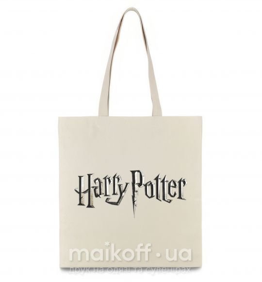 Еко-сумка Harry Potter logo Бежевий фото