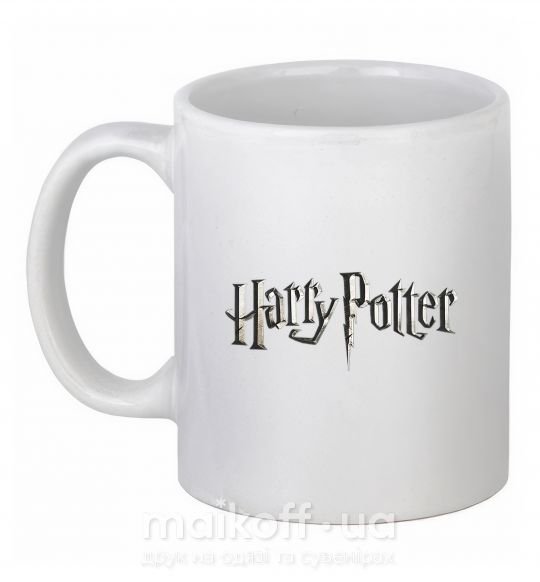 Чашка керамическая Harry Potter logo Белый фото