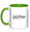 Чашка с цветной ручкой Harry Potter logo Зеленый фото