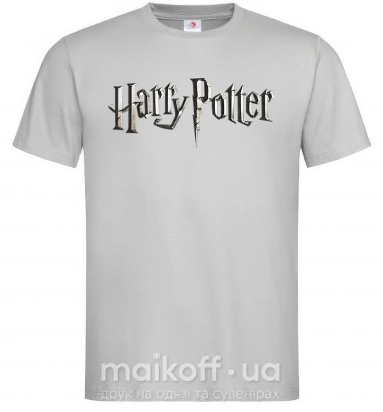 Мужская футболка Harry Potter logo Серый фото