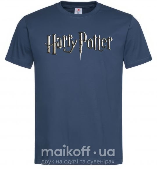 Мужская футболка Harry Potter logo Темно-синий фото