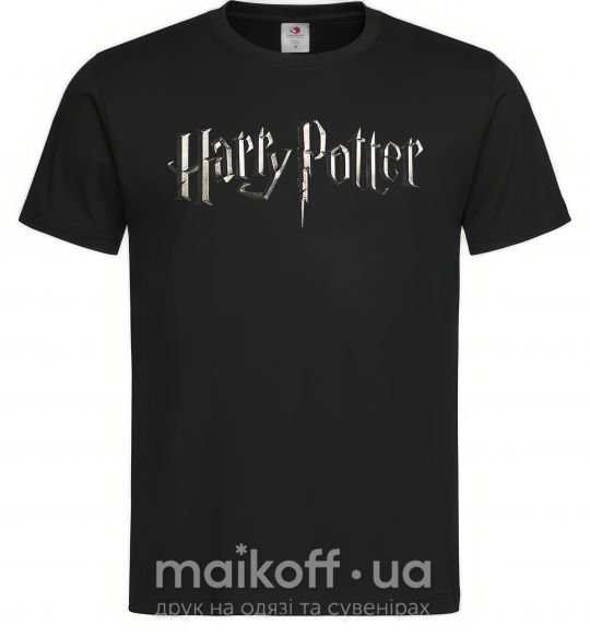 Мужская футболка Harry Potter logo Черный фото