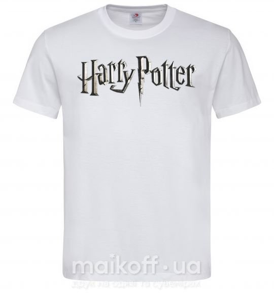 Мужская футболка Harry Potter logo Белый фото