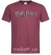 Мужская футболка Harry Potter logo Бордовый фото