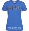 Жіноча футболка Harry Potter logo Яскраво-синій фото
