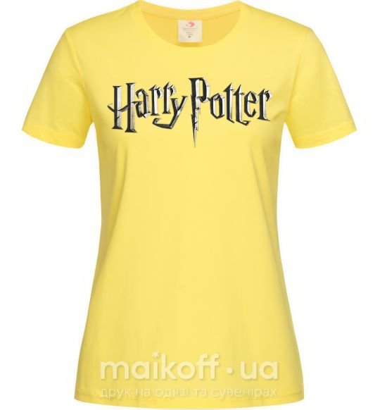 Женская футболка Harry Potter logo Лимонный фото