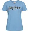 Женская футболка Harry Potter logo Голубой фото