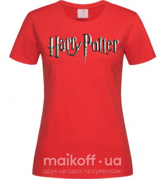 Жіноча футболка Harry Potter logo Червоний фото