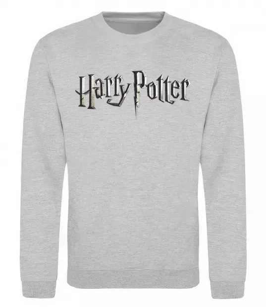 Свитшот Harry Potter logo Серый меланж фото